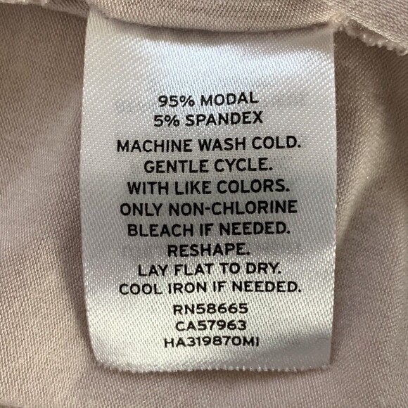 Halogen Stretch Short Sleeve Tee Women XXL Blush Pink Wide V-neck - Picture 9 of 9